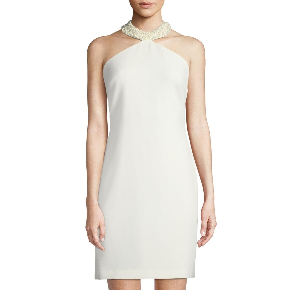 Karl Lagerfeld Pearlescent Halter-Neck Dress